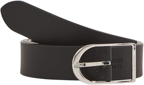 Calvin Klein Damen Gürtel Centre Bridge Buckle Belt 3.0 aus Leder, Schwarz (Ck Black), 100 cm von Calvin Klein