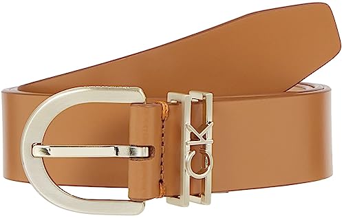 Calvin Klein Damen Gürtel Loop Belt 3,0 cm Ledergürtel, Braun (Brown Sugar), 85 von Calvin Klein