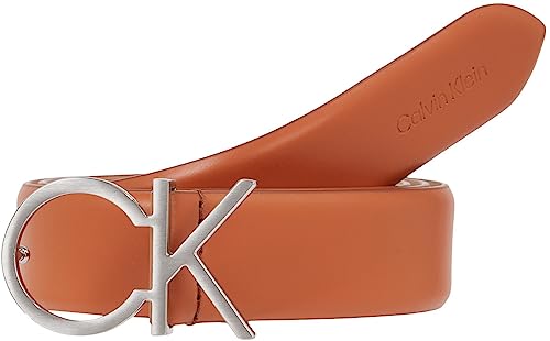 Calvin Klein Damen Gürtel Re-Lock Logo Belt 3,0 cm Ledergürtel, Braun (Autumn Leaf), 125 von Calvin Klein