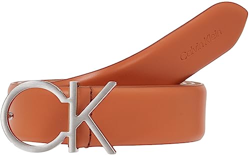 Calvin Klein Damen Gürtel Re-Lock Logo Belt 3,0 cm Ledergürtel, Braun (Autumn Leaf), 135 von Calvin Klein