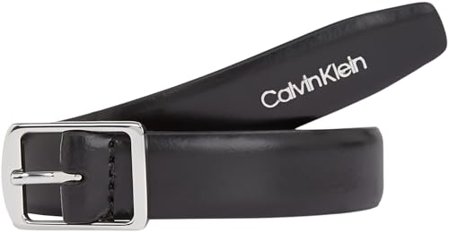 Calvin Klein Damen Gürtel Slim Square Buckle Belt 2.0 aus Leder, Schwarz (Ck Black), 105 cm von Calvin Klein