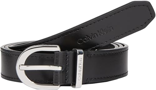 Calvin Klein Damen Gürtel aus Leder, Schwarz (Ck Black), 100 cm von Calvin Klein