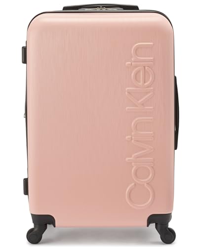 Calvin Klein Damen Hard Side Upright Spinner Leichter Koffer, Mellow Rose, Medium, Harte Seite aufrechter Spinner Leichter Koffer von Calvin Klein