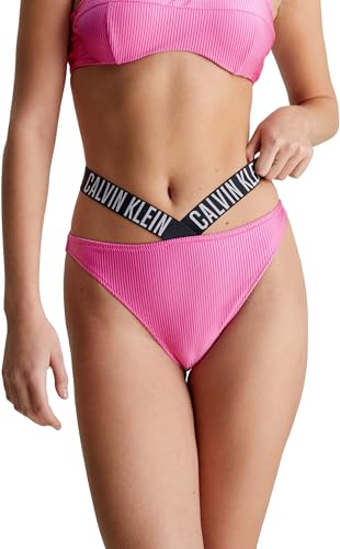 Calvin Klein Damen High Leg Cheeky KW0KW02391 Bikini-Bademode, Rosa (Bold Pink), 3XL von Calvin Klein