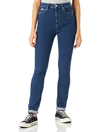 Calvin Klein Jeans Damen HIGH Rise Skinny J20J219516 Hosen, Denim (Denim Dark), 27W / 32L von Calvin Klein