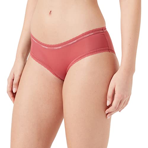 Calvin Klein Damen Hipster Baumwolle mit Stretch, Rot (Raspberry Blush), S von Calvin Klein