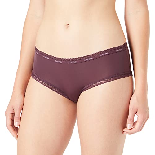 Calvin Klein Damen Hipster Baumwolle mit Stretch, Violett (Power Plum), L von Calvin Klein