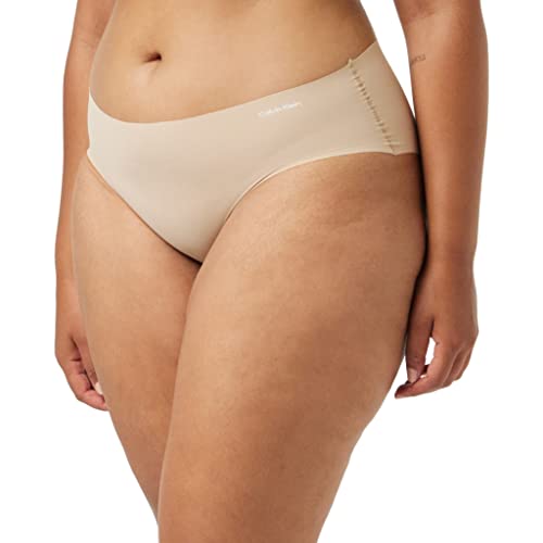 Calvin Klein Damen Hipster Baumwolle mit Stretch, Beige (Light Caramel), L von Calvin Klein