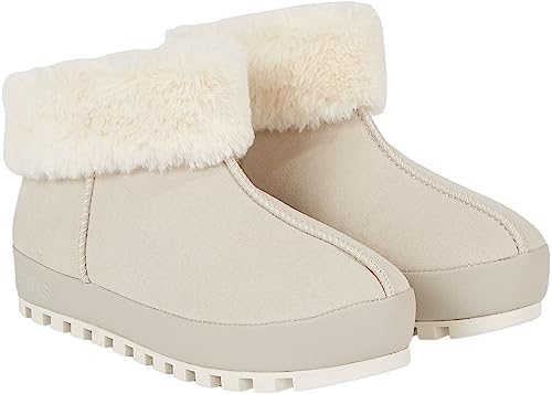 Calvin Klein Jeans Damen Hausschuhe Home Anke Slipper Warm, Elfenbein (Eggshell/Creamy White), 37 von Calvin Klein