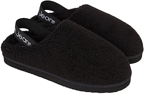 Calvin Klein Jeans Damen Hausschuhe Home Clog Surfaces Warm, Schwarz (Black/Bright White), 38 von Calvin Klein