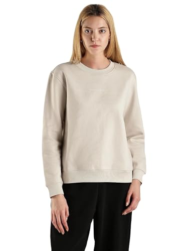 Calvin Klein Damen Institutional Graphij20J224731 Pullover-Sweatshirt, Moonbeam, S von Calvin Klein