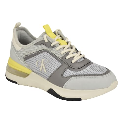 Calvin Klein Damen Jazmeen Sneaker, Light Grey/Yellow 050, 39 EU Calvin Klein Damen Jazmeen Sneaker, Light Grey/Yellow 050, 39 EU von Calvin Klein