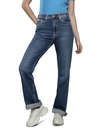 Calvin Klein Damen Jeans Authentic Bootcut Denim Dark dunkelblau - 32/NI von Calvin Klein