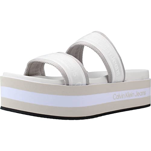 Calvin Klein Damen Jeans Flatform Sandal Twostrap von Calvin Klein Jeans