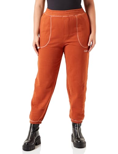 Calvin Klein Damen Jogger 000QS7041E Strickhosen, Orange (Ginger Bread/Copper Coin Stitching), L von Calvin Klein