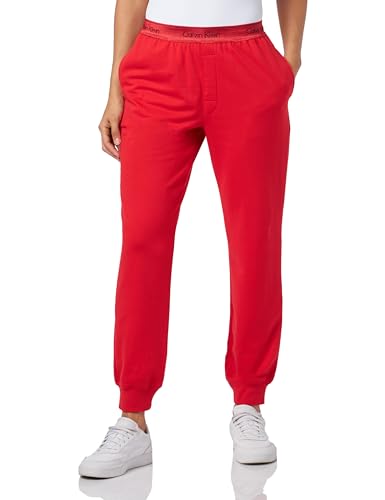 Calvin Klein Damen Jogger 000QS7045E Strickhosen, Rot (Rouge), S von Calvin Klein