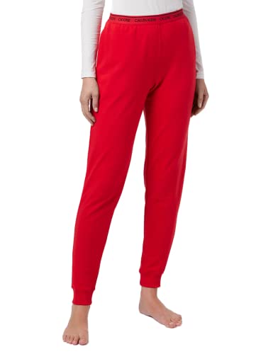 Calvin Klein Damen Jogger 000QS6429E Strickhosen, Rot (Exact), L von Calvin Klein Jeans