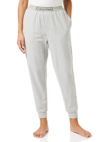 Calvin Klein Damen Jogginghose Sweatpants Lang, Grau (Grey Heather), S von Calvin Klein