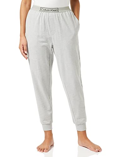 Calvin Klein Damen Jogginghose Sweatpants Lang, Grau (Grey Heather), XL von Calvin Klein