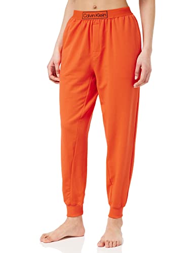 Calvin Klein Damen Jogginghose Sweatpants Lang, Rot (Fiesta), M von Calvin Klein