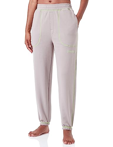 Calvin Klein Damen Jogginghose Sweatpants, Beige (Satellite/Green Flash), M von Calvin Klein