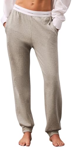 Calvin Klein Damen Jogginghose Jogger Sweatpants, Grau (Grey Heather), L von Calvin Klein