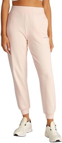Calvin Klein Damen Jogginghose Monologo mit Gummizug, Rosa (Silver Peony), S von Calvin Klein