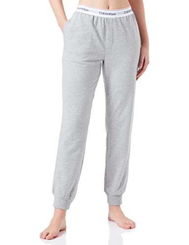 Calvin Klein Damen Jogginghose Sweatpants Lang, Grau (Grey Heather), L von Calvin Klein