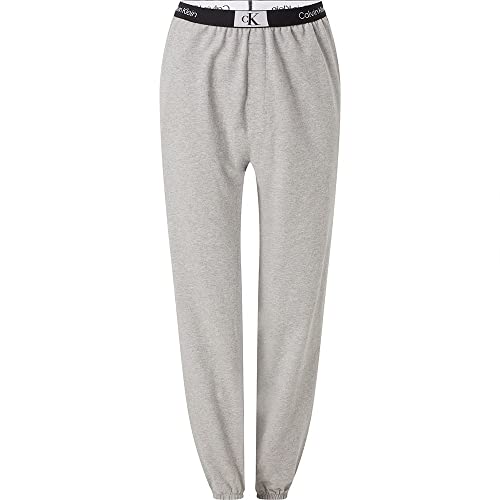 Calvin Klein Damen Jogginghose Sweatpants Lang, Grau (Grey Heather), XS von Calvin Klein