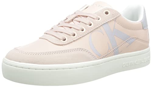 Calvin Klein Jeans Damen Cupsole Sneaker Schuhe, Rosa (Peach Blush/Oyster Mushroom/Silver), 38 von Calvin Klein Jeans