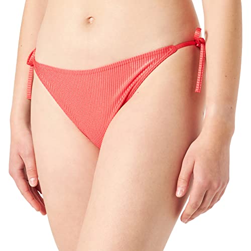 Calvin Klein Damen Side TIE Cheeky Bikini KW0KW01902 String-Seitenschnürung, Rot (Coral Crush), L von Calvin Klein Jeans