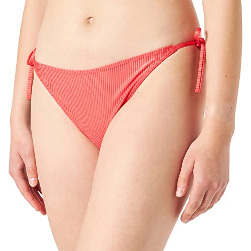 Calvin Klein Damen Side TIE Cheeky Bikini KW0KW01902 String-Seitenschnürung, Rot (Coral Crush), S von Calvin Klein Jeans