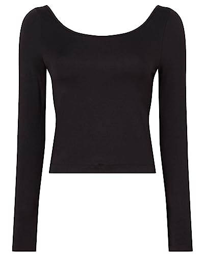 Calvin Klein Damen L/S Crew Neck 000QS6852E Langarm T-Shirts, Schwarz (Black), M von Calvin Klein Jeans