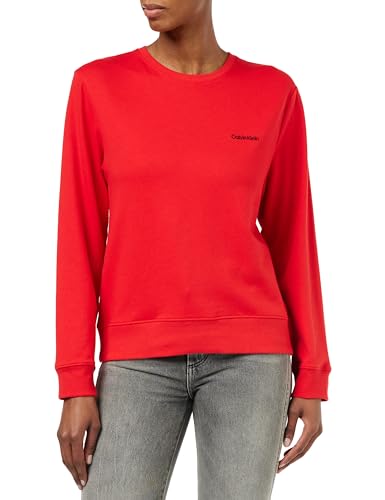 Calvin Klein Damen L/S Sweatshirt 43E 000QS7043E Pullover, Rot (Rouge), L von Calvin Klein