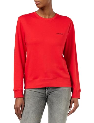 Calvin Klein Damen L/S Sweatshirt 43E 000QS7043E Pullover, Rot (Rouge), S von Calvin Klein