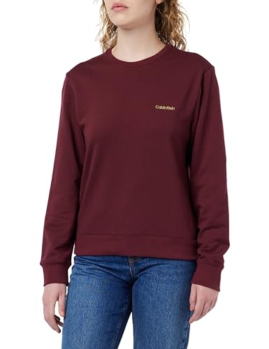 Calvin Klein Damen L/S Sweatshirt 43E 000QS7043E Pullover, Rot (Tawny Port), S von Calvin Klein