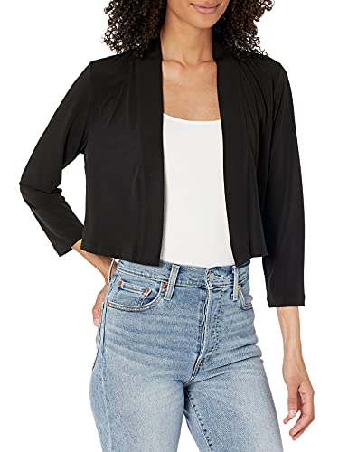 Calvin Klein Damen Langärmeliger Cardigan Kleid, Schwarzes Trikot, X-Groß von Calvin Klein