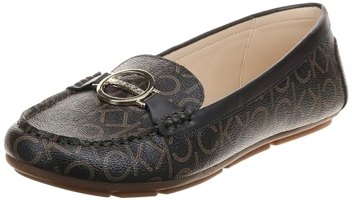 Calvin Klein Damen Layne Loafer Flat, Braun Multi 913, 38 EU von Calvin Klein