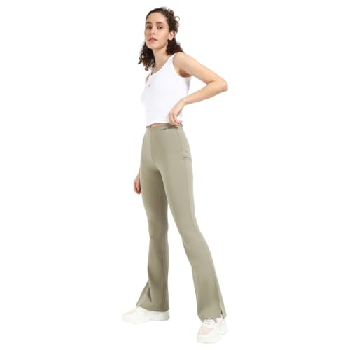Calvin Klein Damen Leggings Milano Elastic ausgestelltes Bein, Beige (Nordic Dust), XS von Calvin Klein