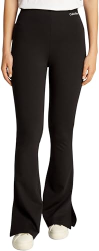 Calvin Klein Damen Leggings Milano Elastic ausgestelltes Bein, Schwarz (Ck Black), L von Calvin Klein