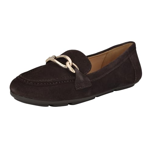 Calvin Klein Women's Lenika Loafer, Dark Brown Suede 201, 37 EU von Calvin Klein