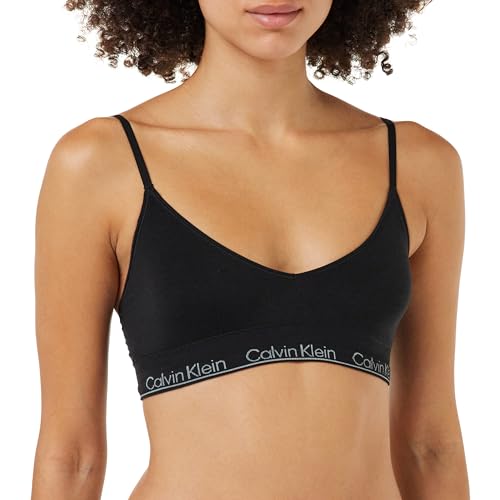 Calvin Klein Damen Bralette Lightly Lined Triangle Vorgeformt, Schwarz (Black), L von Calvin Klein