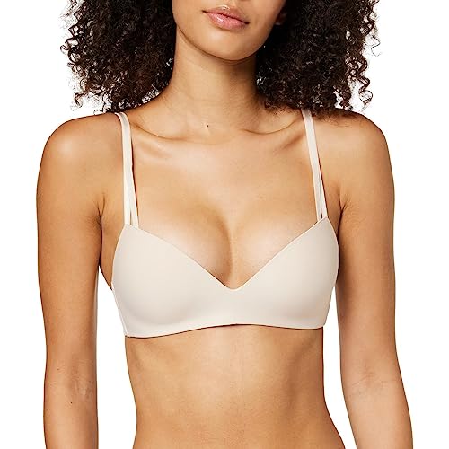 Calvin Klein Damen Push-Up BH Lift Demi ohne Bügel, Beige (Beechwood), 75DD (34DD) von Calvin Klein