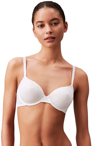 Calvin Klein Damen Demi-Cups BH Lightly Lined mit Bügel, Weiß (White), 85A Calvin Klein Damen Demi-Cups BH Lightly Lined mit Bügel, Weiß (White), 85A von Calvin Klein