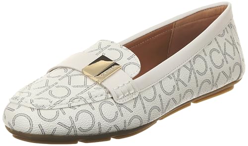 Calvin Klein Damen Lisa Loafer Flat, Weiß Muilti 142, 38 EU von Calvin Klein