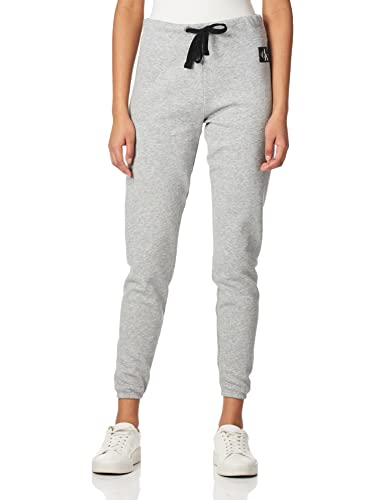 Calvin Klein Damen Logo Jogger Sweatpants Trainingshose, Medium Heather Grey, Groß von Calvin Klein