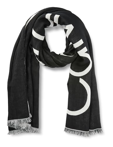 Calvin Klein Damen Logo Vivian Scarf 100X200 K60K611414 Schals, Schwarz (Ck Black), OS von Calvin Klein