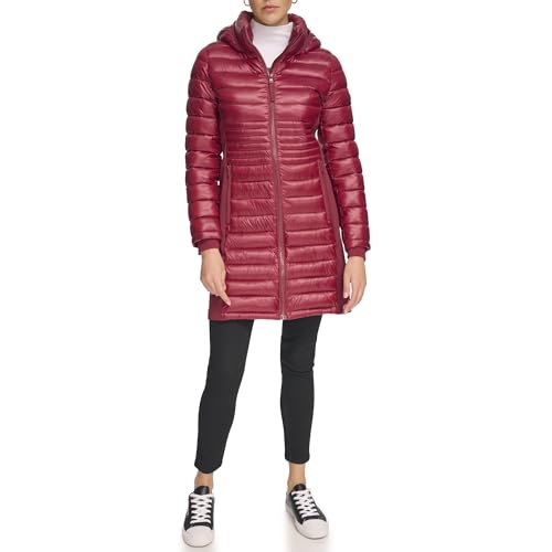 Calvin Klein Damen Long Light-Weight Puffer Jacket Daunenmantel, Leichter Anschluss, M von Calvin Klein
