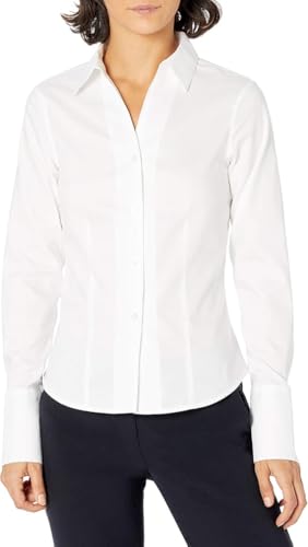 Calvin Klein Damen Anzugbluse mit Kragen, langärmelig, Weiß, Größe 36 (UK), Weiss/opulenter Garten, Groß von Calvin Klein