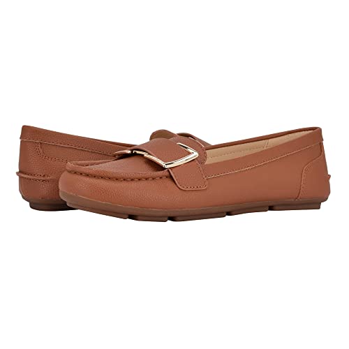 Calvin Klein Damen Lydia Flacher Slipper, Cognac, 37 EU von Calvin Klein